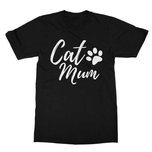 Cat Mum T-Shirt - Black - Funny T-Shirt