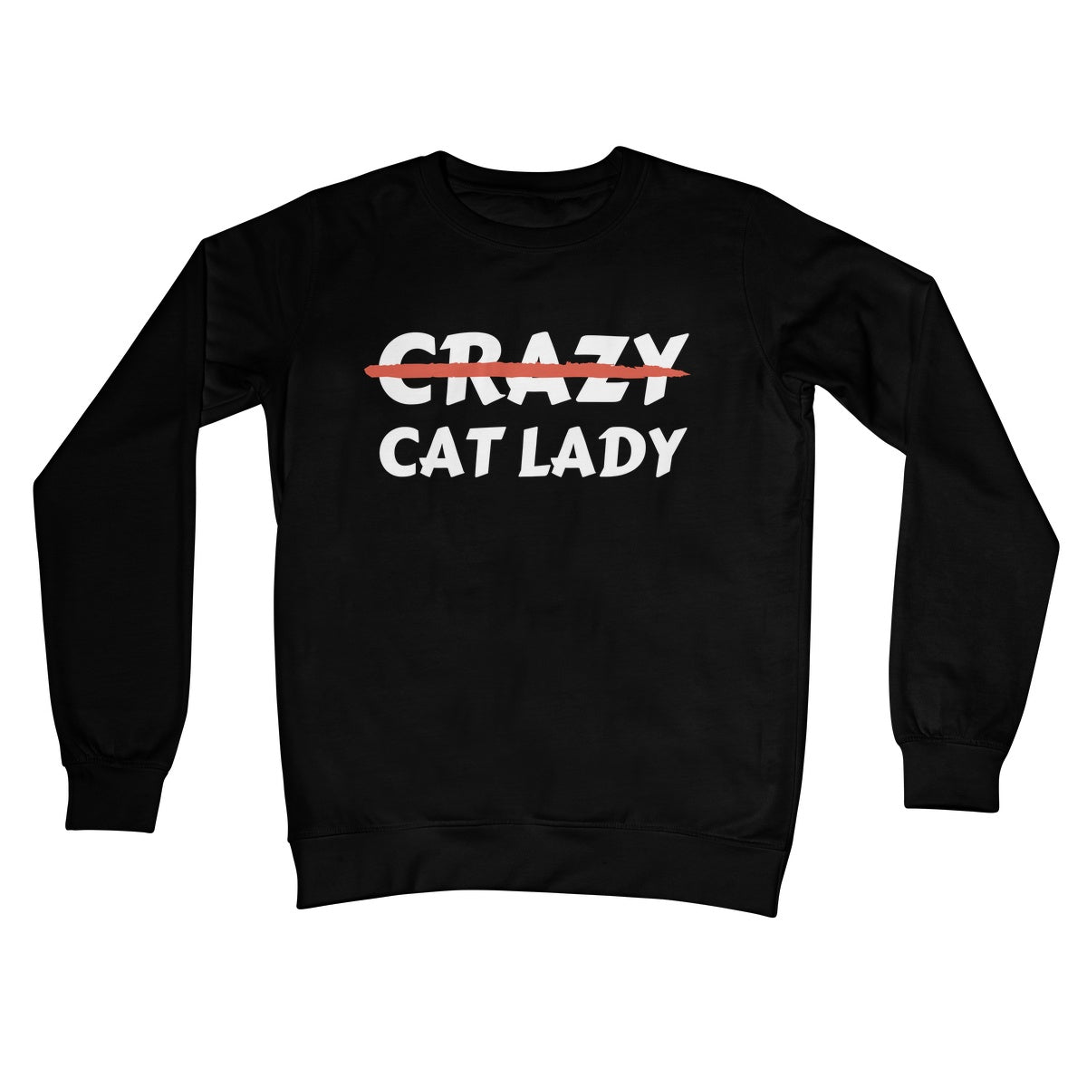Crazy Cat Lady Jumper - Jet Black - Funny Jumper