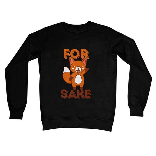 For Fox Sake Jumper - Jet Black - Funny Jumper