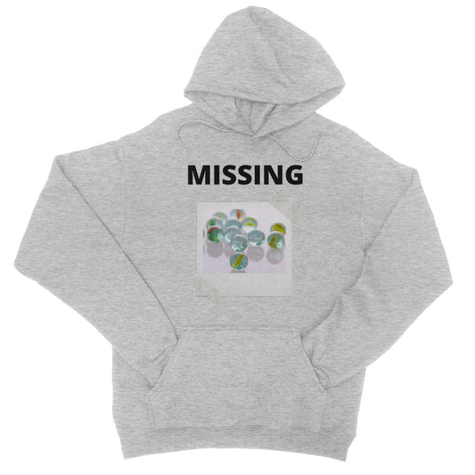 Lost My Marbles Hoodie - Heather Grey - Funny Hoodie