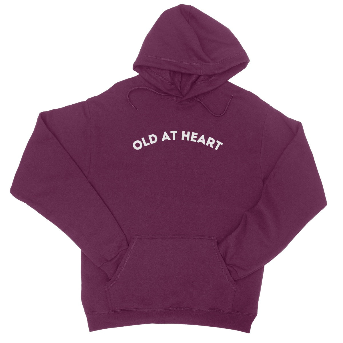 Old At Heart Hoodie - Burgundy - Funny Hoodie