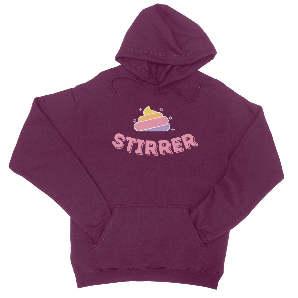 Sh*t Stirrer Hoodie - Burgundy - Funny Hoodie