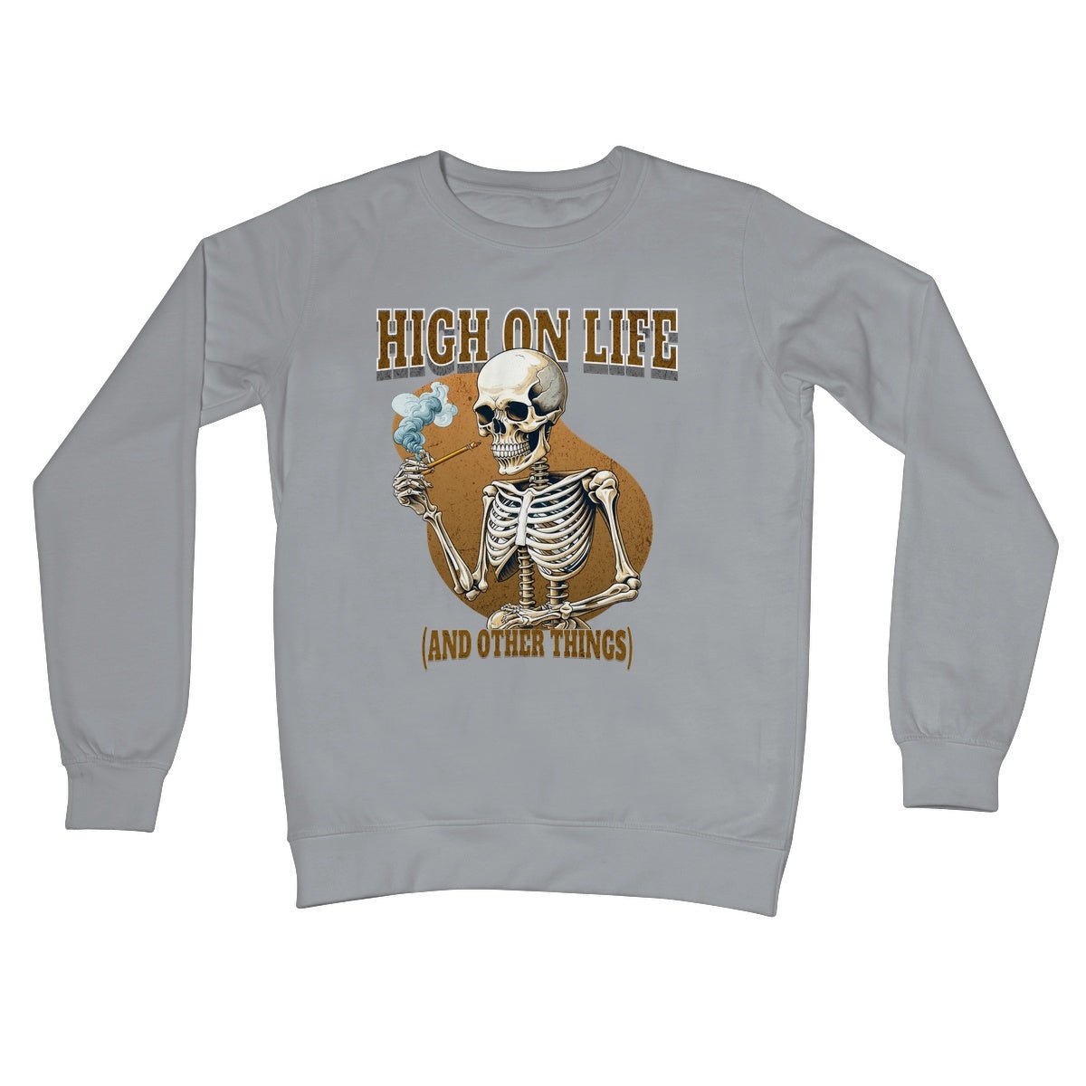 High On Life (And Drugs) Jumper - Steel Grey - Funny Jumper