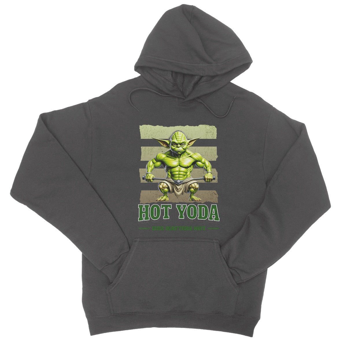 Hot Yoda Hoodie - Charcoal - Funny Hoodie