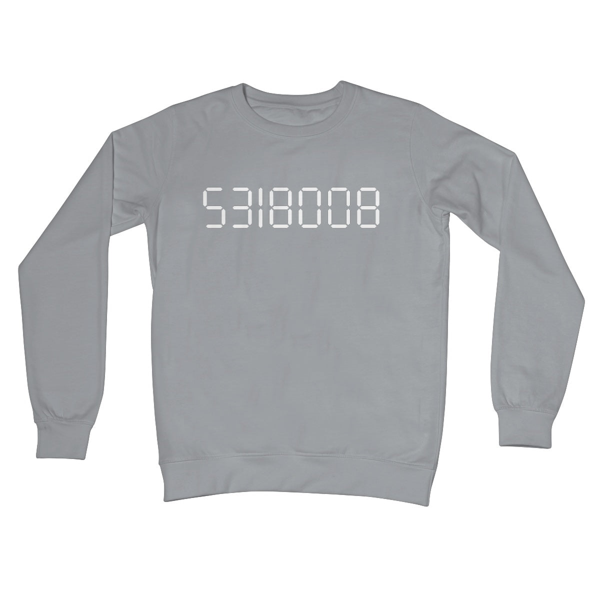 calculator boobies jumper grey