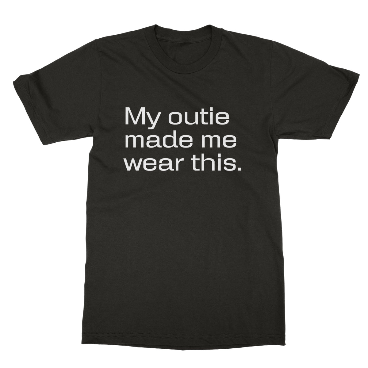 My Outie Made Me Wear This T-Shirt - Dark Chocolate - funny t-shirt