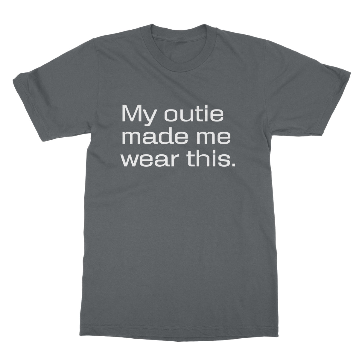 My Outie Made Me Wear This T-Shirt - Charcoal - funny t-shirt