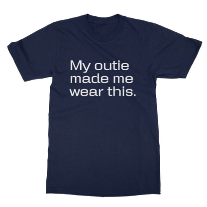 My Outie Made Me Wear This T-Shirt - Navy - funny t-shirt