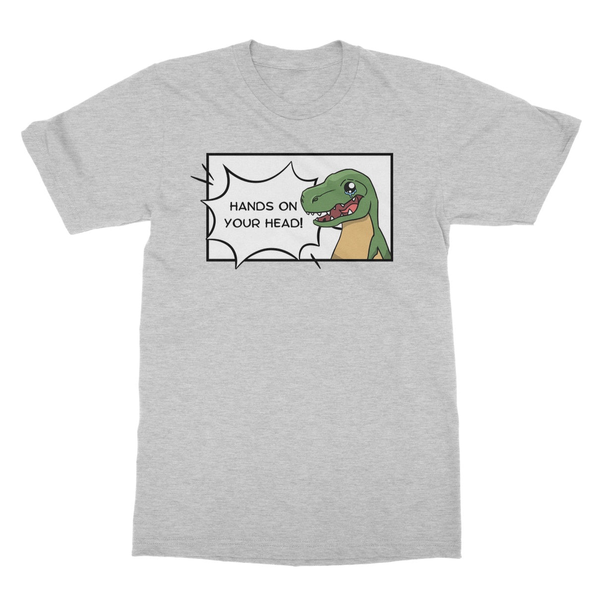 T-Rex Hands On Your Head T-Shirt - Sport Grey - Funny T-Shirt