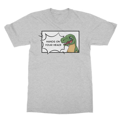 T-Rex Hands On Your Head T-Shirt - Sport Grey - Funny T-Shirt