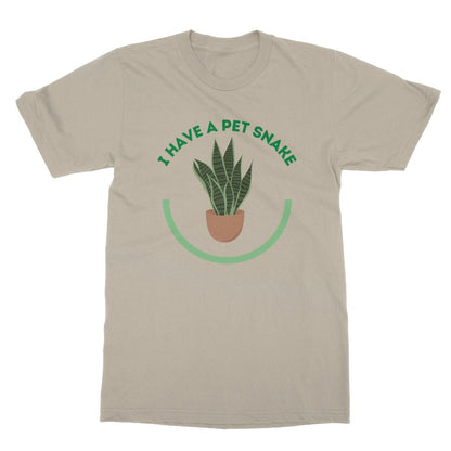 I Have A Pet Snake T-Shirt - Sand - Funny T-Shirt