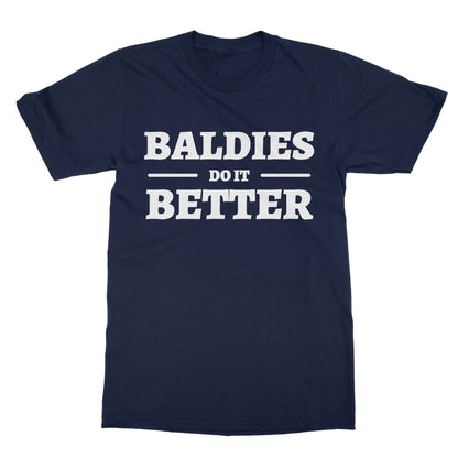 Baldies Do It Better T-Shirt - Navy - Funny T-Shirt