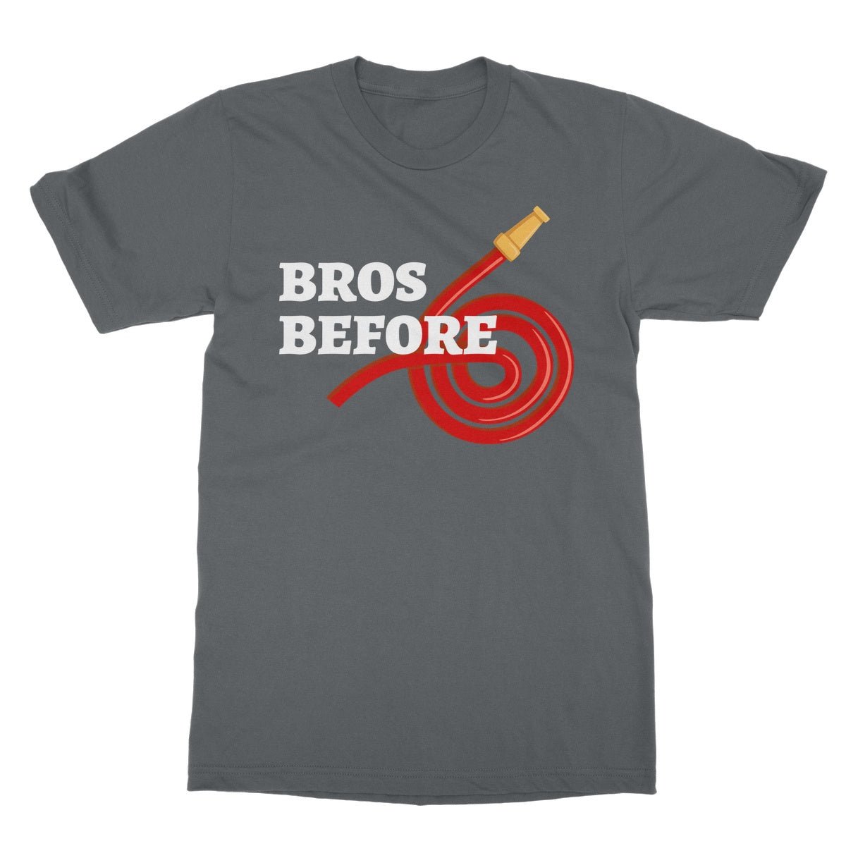 Bros Before Hose T-Shirt - Charcoal - Funny T-Shirt