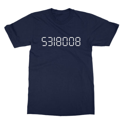Calculator Boobies T-Shirt - Navy - Funny T-Shirt
