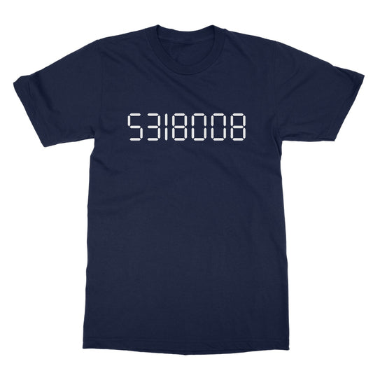 calculator boobies t shirt navy