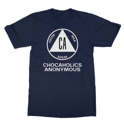 chocaholics anonymous t shirt navy