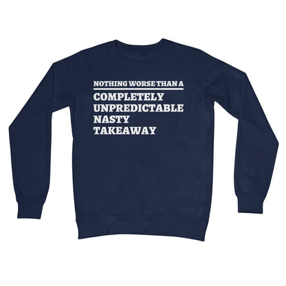 Completely Unpredictable Nasty Takeaway Jumper - Oxford Navy - Funny Jumper
