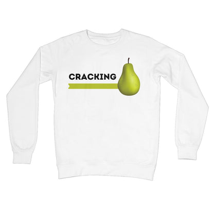Cracking Pear Jumper - Arctic White - Funny Jumper