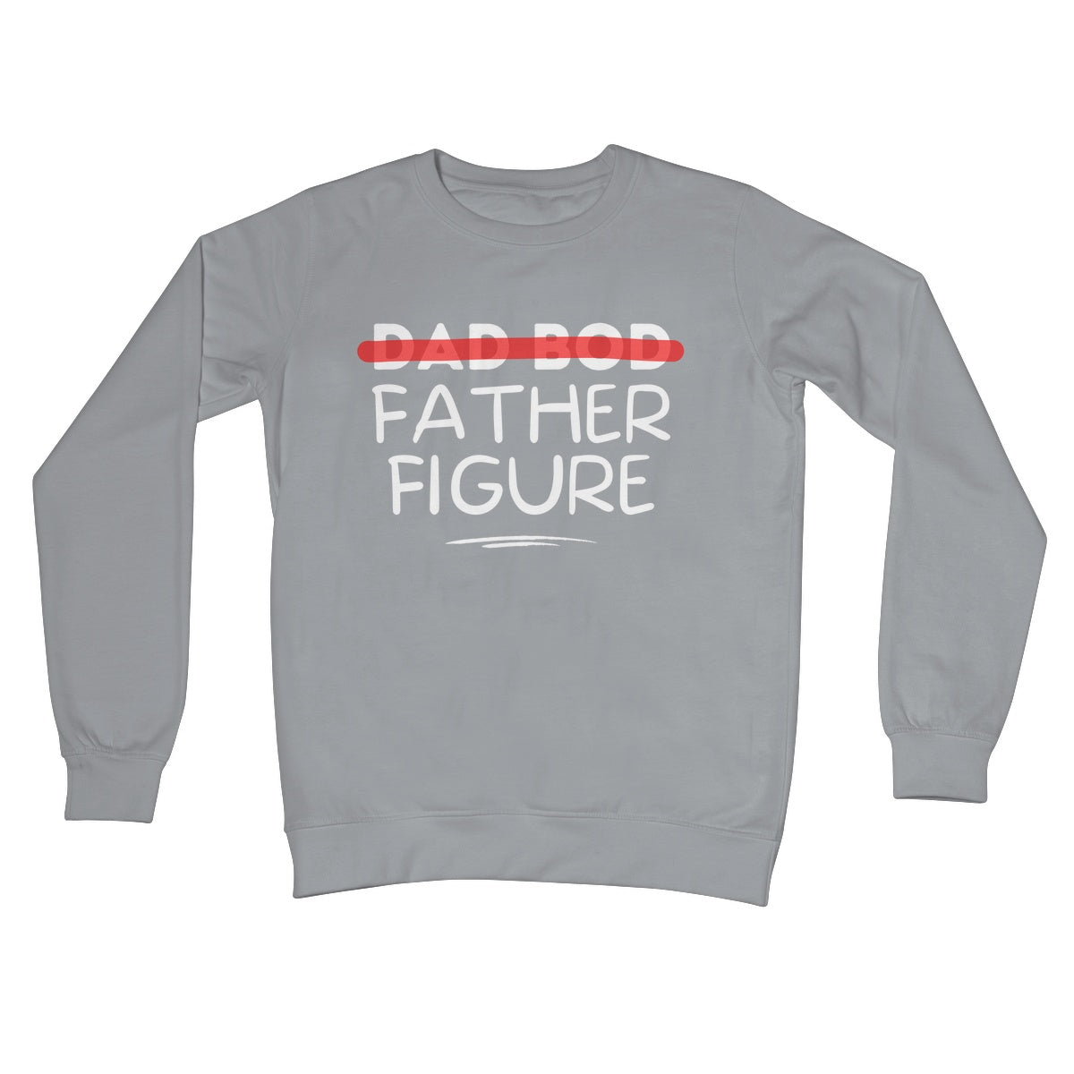 dad bod father figure jumper grey