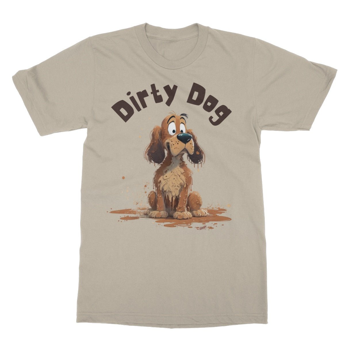 Dirty Dog T-Shirt - Sand - Funny T-Shirt