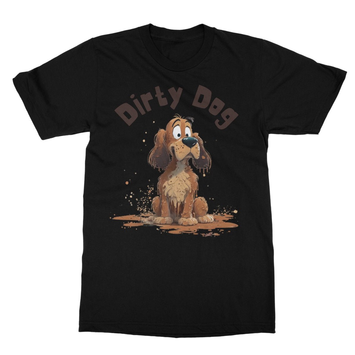 Dirty Dog T-Shirt - Black - Funny T-Shirt