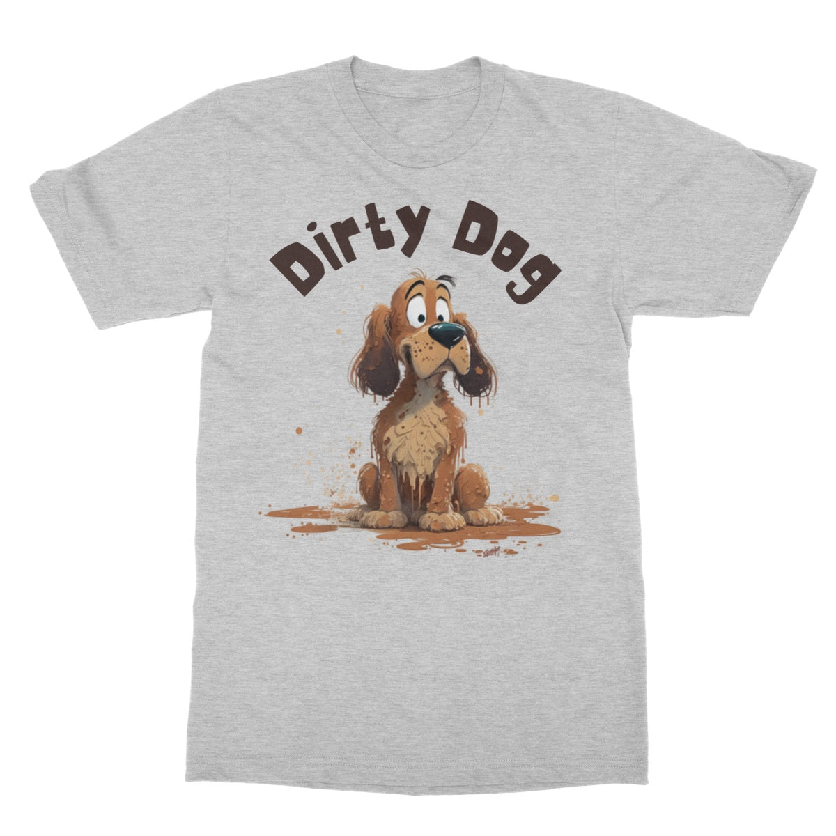 Dirty Dog T-Shirt - Sport Grey - Funny T-Shirt