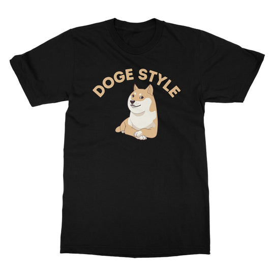 doge style t shirt black