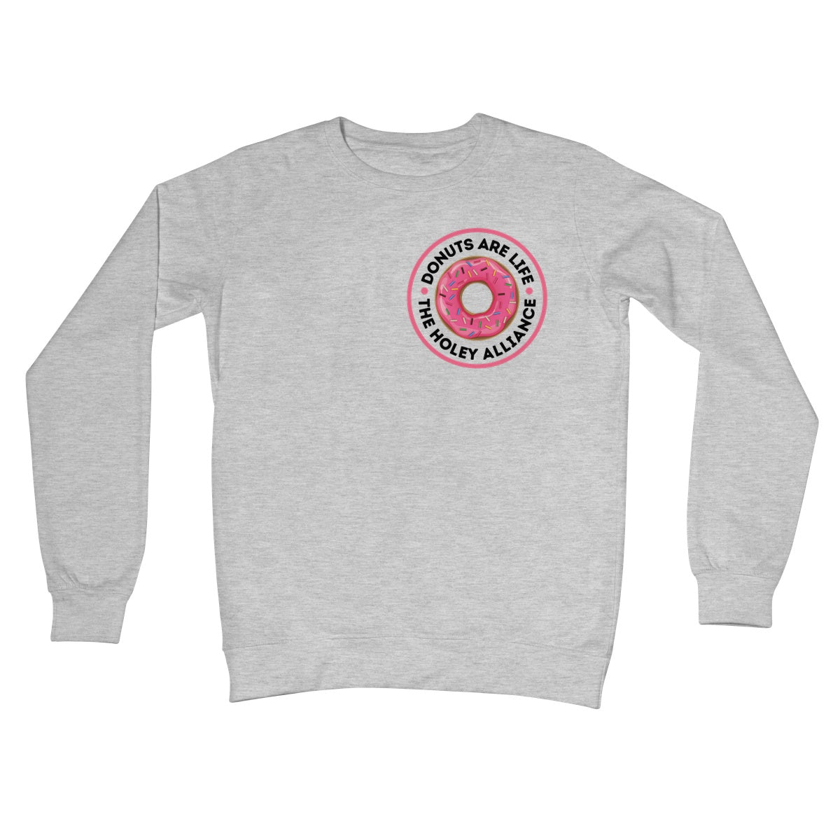 Donuts Are Life, The Holey Alliance Jumper - Heather Grey - Funny Jumper
