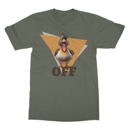 Duck Off T-Shirt - Military Green - Funny T-Shirt