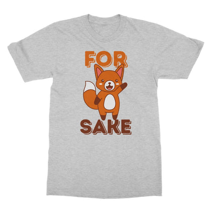For Fox Sake T-Shirt - Sport Grey - Funny T-Shirt