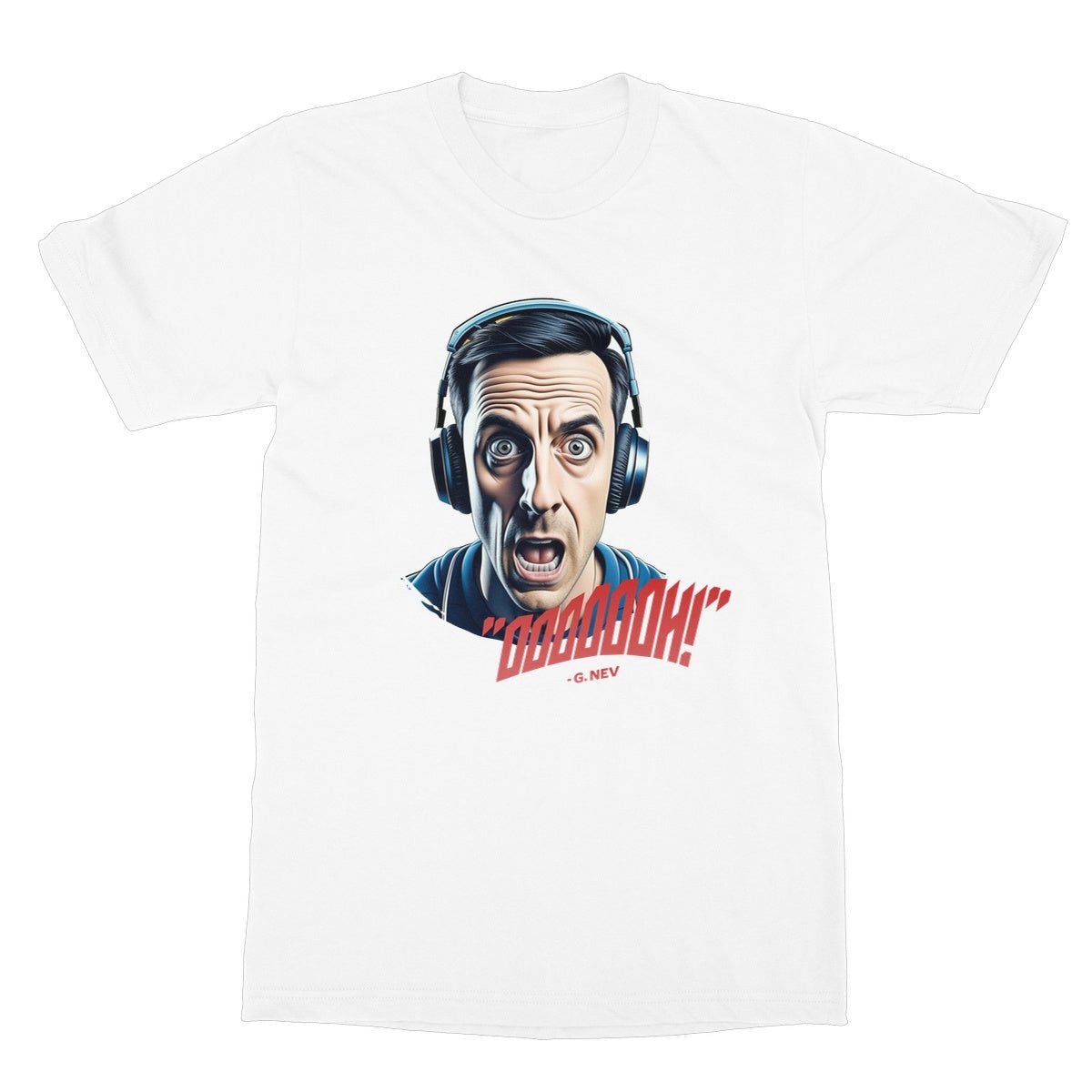 Gary Neville Oooooh T-Shirt - White - Funny T-Shirt