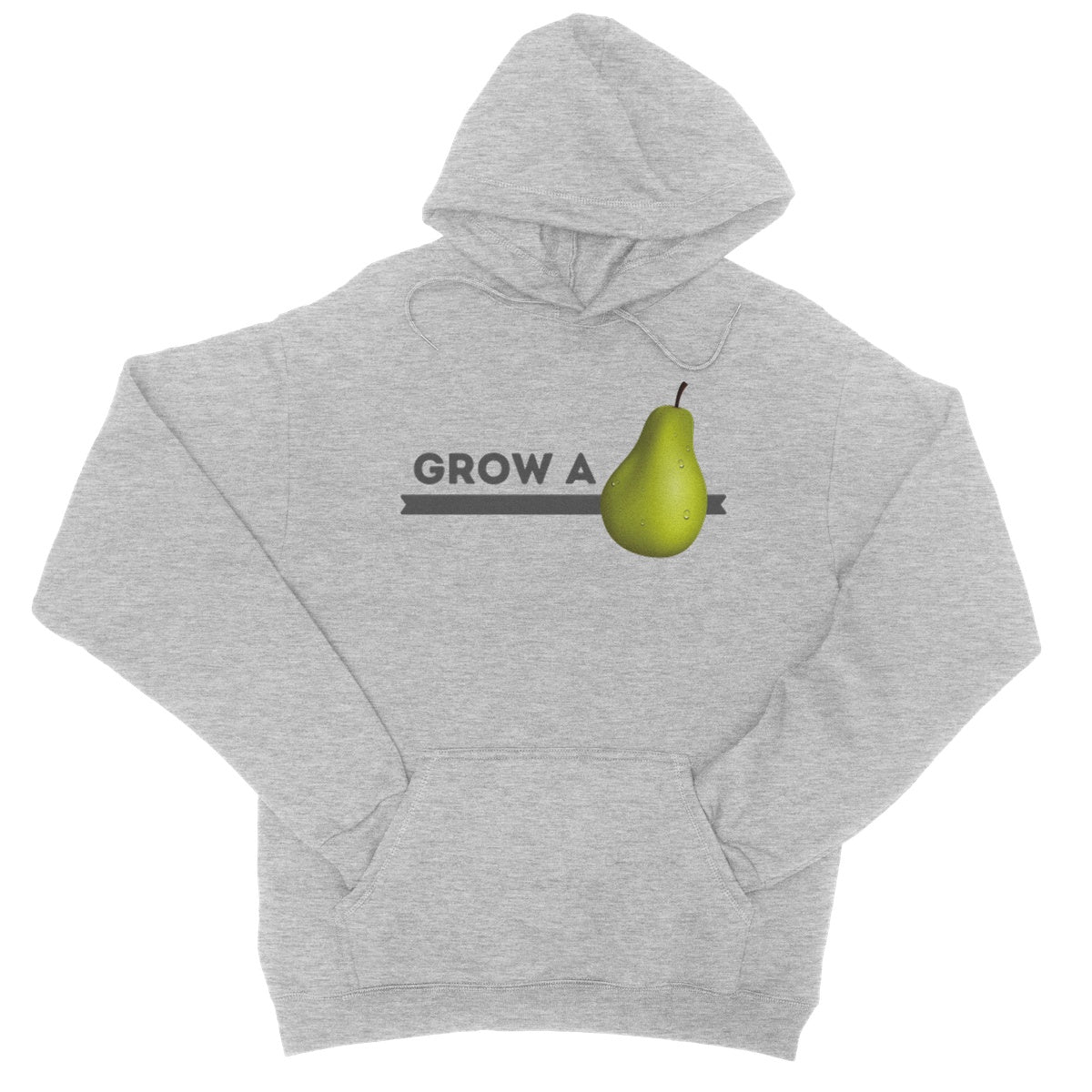 grow a pear hoodie grey