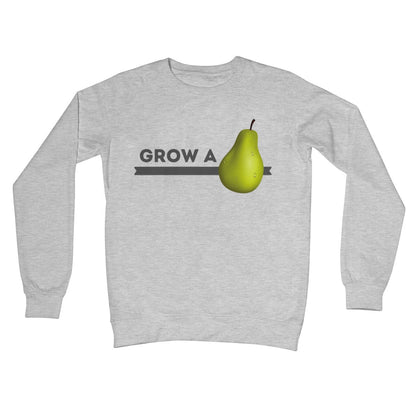 grow a pear jumper grey