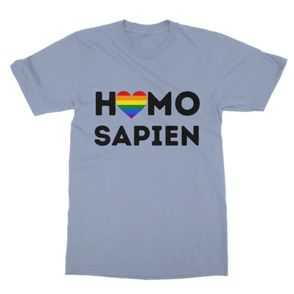 homo sapien t shirt blue