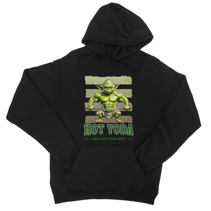 hot yoda hoodie black