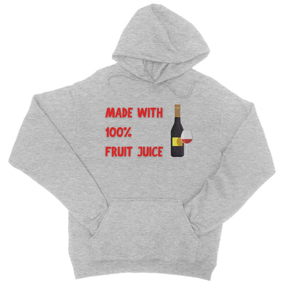 Made With 100% Fruit Juice Hoodie - Heather Grey - Funny Hoodie