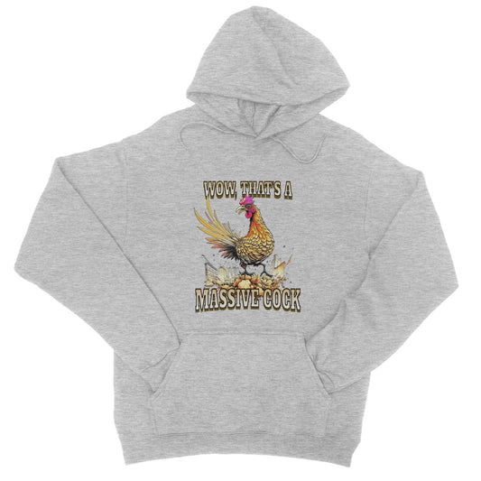 massive cock hoodie grey