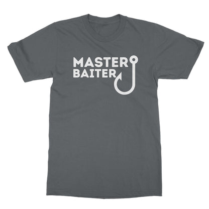 Master Baiter T-Shirt - Charcoal - Funny T-Shirt
