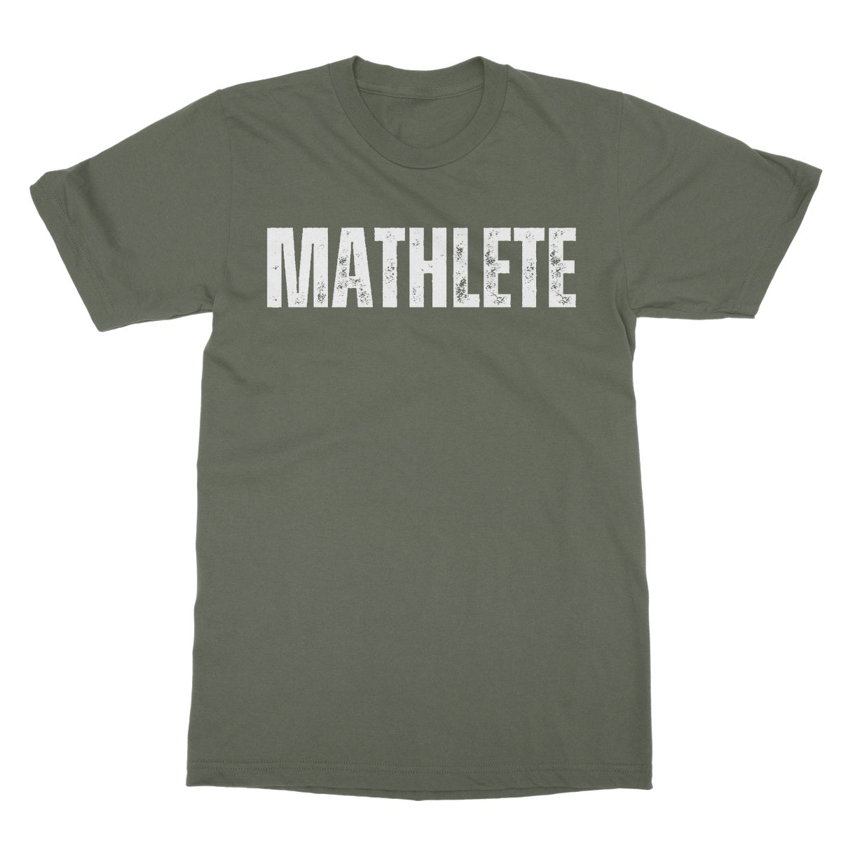 Mathlete T-Shirt - Military Green - Funny T-Shirt