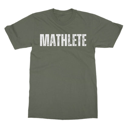 Mathlete T-Shirt - Military Green - Funny T-Shirt