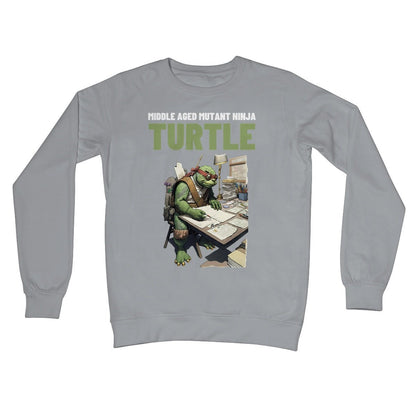 Middle Aged Mutant Ninja Turtle Jumper - Steel Grey - Funny Jumper