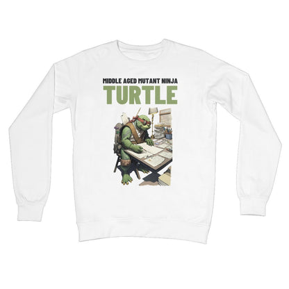 Middle Aged Mutant Ninja Turtle Jumper - Arctic White - Funny Jumper