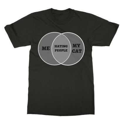 Me & My Cat Venn Diagram T-Shirt - Dark Chocolate - Funny T-Shirt