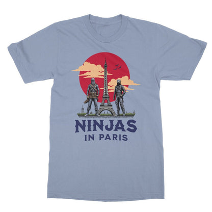 Ninjas In Paris T-Shirt - Light Blue - Funny T-Shirt