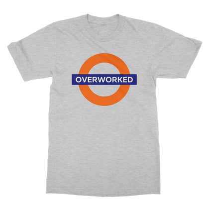 overworked t shirt grey
