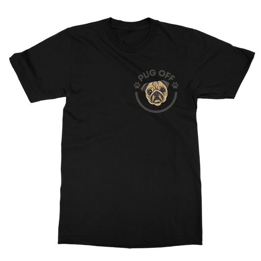 pug off t shirt black