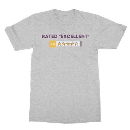 Rated "Excellent" T-Shirt - Sport Grey - Funny T-Shirt