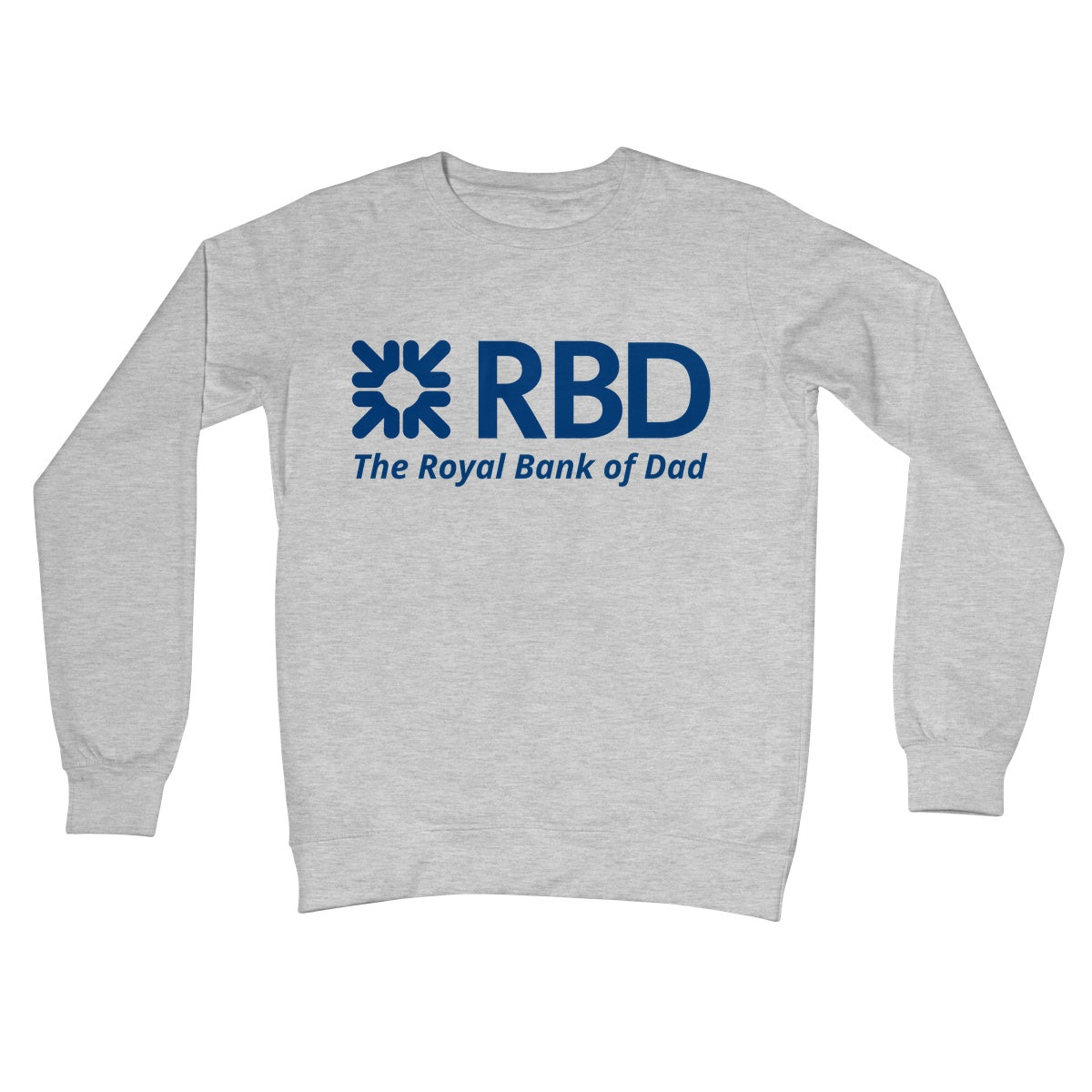 The Royal Bank Of Dad Jumper - Heather Grey - Funny Jumper