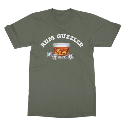 Rum Guzzler T-Shirt - Military Green - Funny T-Shirt