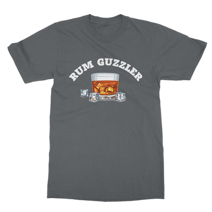 Rum Guzzler T-Shirt - Charcoal - Funny T-Shirt